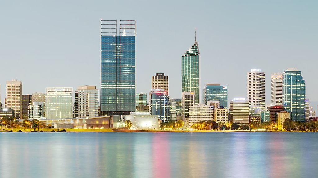 City skyline of Perth Australia